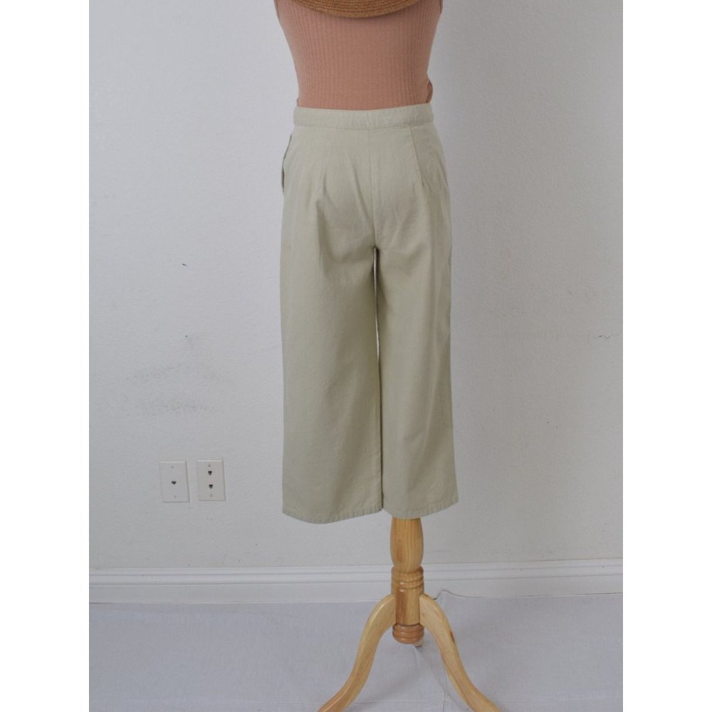 Vintage 90s Beige Cotton‎ Crop Pants | 26 waist - Picture 4 of 9